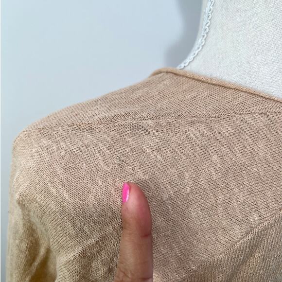 Brochu Walker Linen Blend Twist Hem Long Sleeves Top Small - Picture 9 of 10